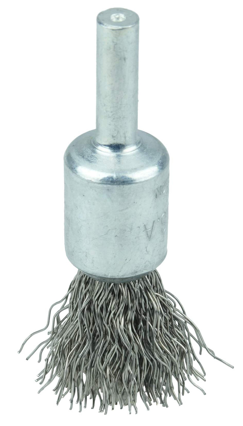  [AUSTRALIA] - Weiler 10015 1/2" Crimped Wire End Brush, .014" Stainless Steel Fill, Made in the USA 0.014" Wire Fill