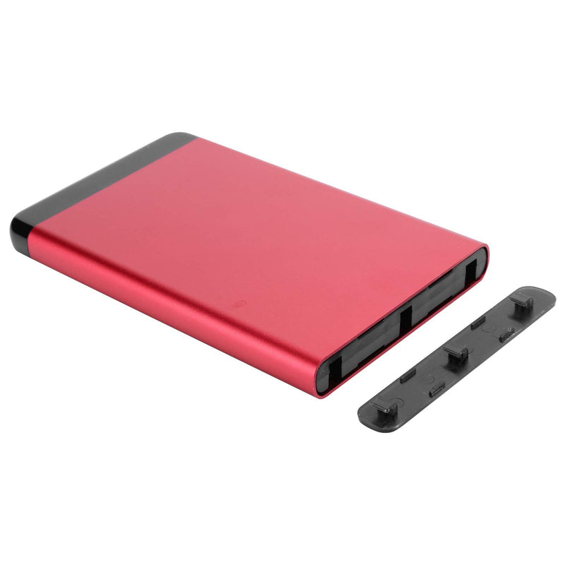  [AUSTRALIA] - Qiilu External Hard Drive 4Tb 2Tb External Hard Drive Aluminum Alloy Mobile Hard Disk Box Usb3.0 Portable 2.5In Ssd HDD Sata Aluminum Alloy Enclosure 8Tb (Red) Red