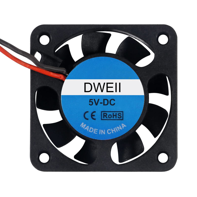  [AUSTRALIA] - DWEII 4-Pack 40mm x10mm DC 5V USB Brushless Cooling Fan, Oil Bearing 4010 Small Computer Fan