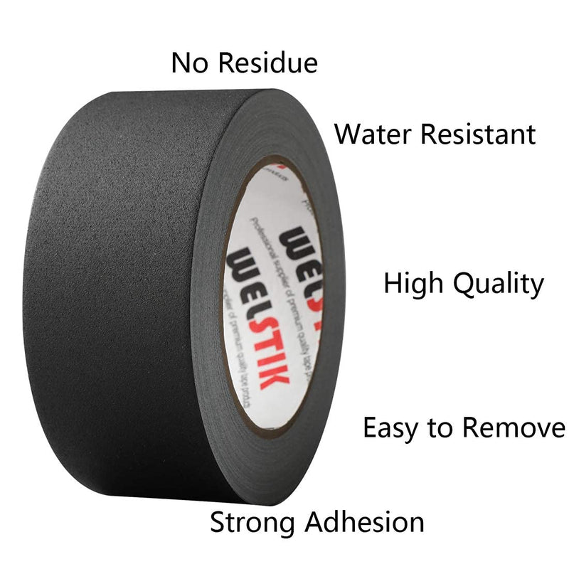 [AUSTRALIA] - WELSTIK Gaffer Tape 1 Inch Black 1" X 60 Yards-Heavy Duty Gaffers Tape for Cables,Photography,Theater Stage Setup,Interior Design,Residue Free,Non Reflective,Easy to Tear 1"X 60 Yards