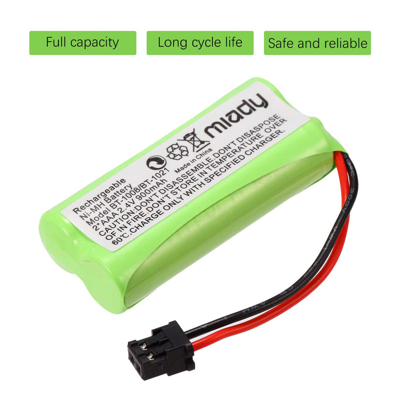  [AUSTRALIA] - Miady 2.4V 2 AAA 900mAh Ni-MH Cordless Home Phone Battery for Uniden BT1008 BT-1008 BT1016 BT-1016 BT1021 BT-1021 WITH43-269 WX12077 Sanyo CAS-D6325 CASD6325 Lenmar CBBT1008 CB-BT1008 (Pack of 3)