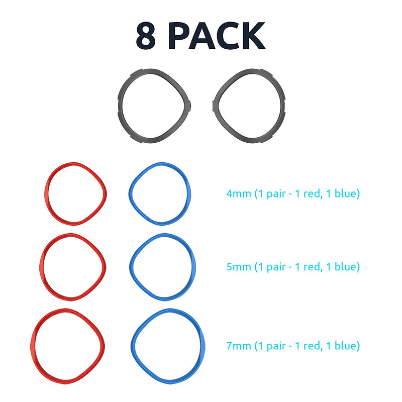  [AUSTRALIA] - Olixar Lens Protectors for Oculus Quest 2 VR Headset - Prevent your Glasses from Scratching your Oculus Quest 2 Lenses - 3 Sizes Included, Use your Favourite Pair - Red & Blue