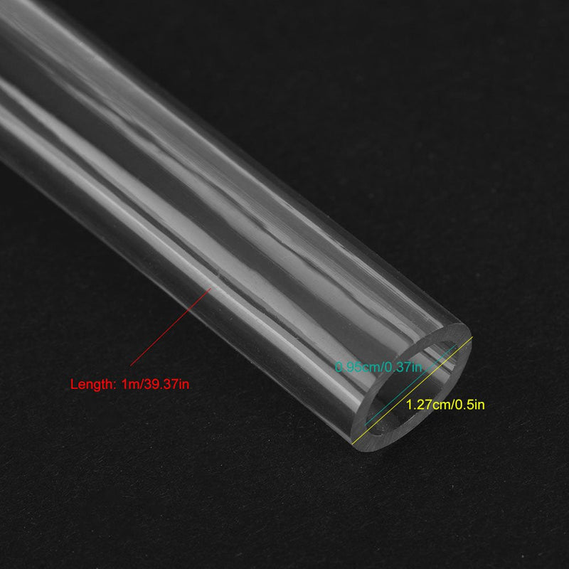  [AUSTRALIA] - OD 13mm (1/2") x ID 10mm (2/5") Water Cooling Tube,Pipe,Transparent Water Cooling Soft PVC Tube Tubing Hose for PC Computer CPU Water Cooling System,1M,Clear