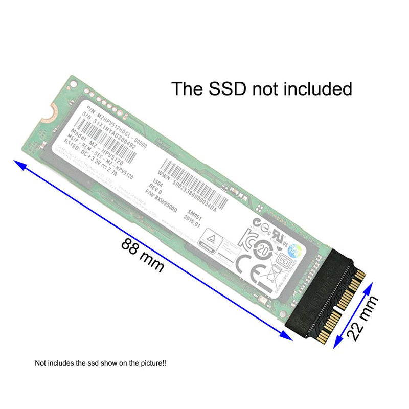  [AUSTRALIA] - HUYUN M.2 NVME SSD Convert Adapter for MacBook Air Pro Retina Mid 2013 2014 2015 2016 2017 NVME & AHCI SSD Upgraded Fit for A1465 A1466 A1398 A1502 (1X M.2 NVME SSD Convert Adapter) 1X M.2 NVME SSD Convert Adapter