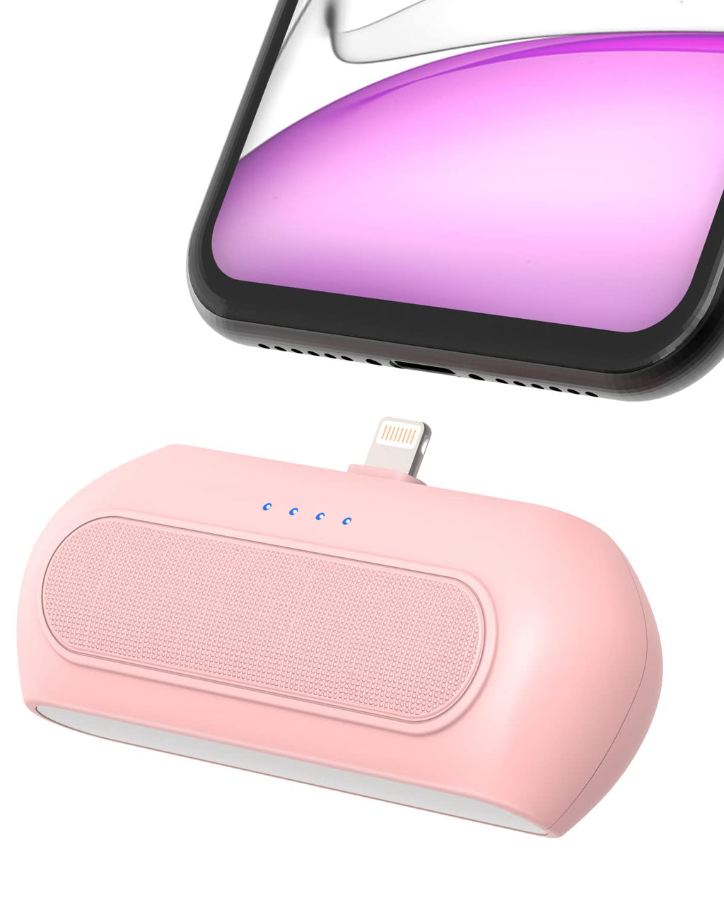  [AUSTRALIA] - Small Portable Charger, 4800mAh Mini Power Bank for iPhone, Travel Cordless Battery Pack Phone Charger Compatible with iPhone 14 Pro Max/iPhone 14 Pro/iPhone 13 Pro Max/12 Pro/12/11 Pro/XS/XR/X/8/7/6 Pink