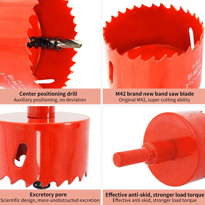  [AUSTRALIA] - Bi-Metal Hole Saw Drill Bit HSS Hole Cutter with Arbor for Wood and Metal 1-1/2’’(38mm) 1-1/2"(38mm)