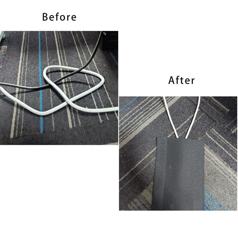  [AUSTRALIA] - Carpet Cord Cover.2 Pack 4” x 10’ Cable Grip Strip Floor Cable Cords Cable Management,and 10 pcs 8 x 1/2" Cable Ties.Only for Carpet (Grey) grey