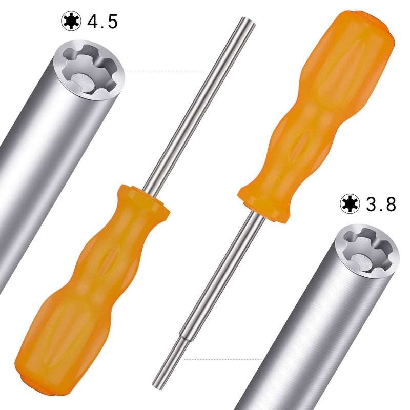  [AUSTRALIA] - Gamebit Screwdriver Set, Taessv 3.8mm + 4.5mm Security Screwdriver Bit Screwdriver Tools for Opening NES SNES N64 Super Nintendo 64 Cartridges & Systems 3.8&4.5mm Screwdrivers Orange