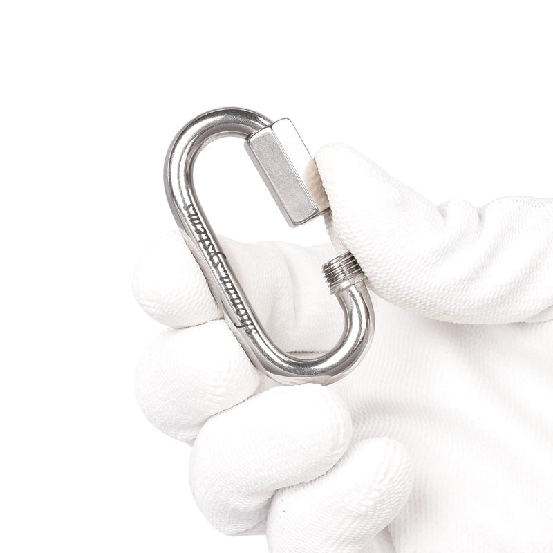  [AUSTRALIA] - SHONAN 2.3 Inch Stainless Steel Chain Quick Links- 5 Pack 1/4" Locking Carabiners, Chain Hooks, Twist Key Ring Screw Chain Link, 880 Lbs Capacity 2.3 Inch, 5 Pack