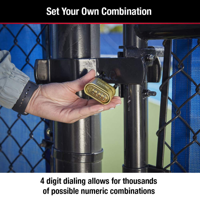  [AUSTRALIA] - Master Lock Combination Lock, Indoor and Outdoor Padlock, Resettable Combination Locker Lock, 175D Standard-Number Combo