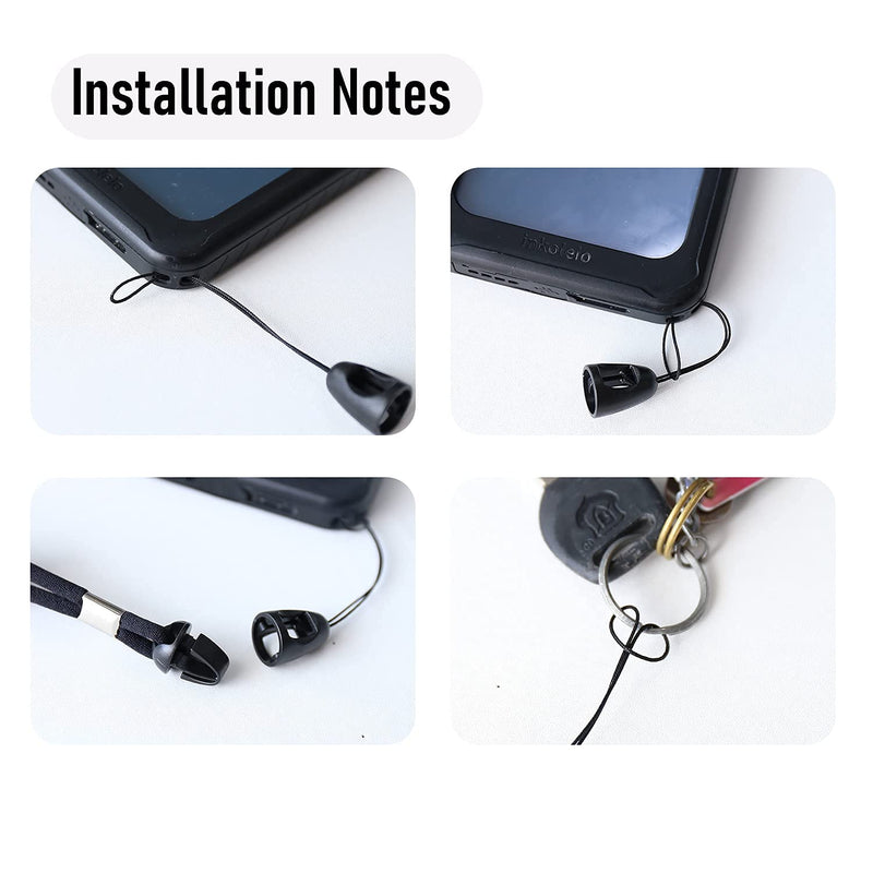  [AUSTRALIA] - inkolelo Phone Lanyard, Universal Cell Phone Lanyard with Adjustable Terylene Neck Strap, Phone Tether Safety Strap (Black)