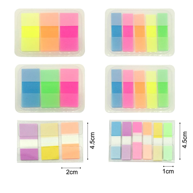  [AUSTRALIA] - 1640 Pieces Sticky Notes Pop up Index Label Text Highlighter Strips, Transparent Tabs Flags Stickers for Page Marker, PietyPet C