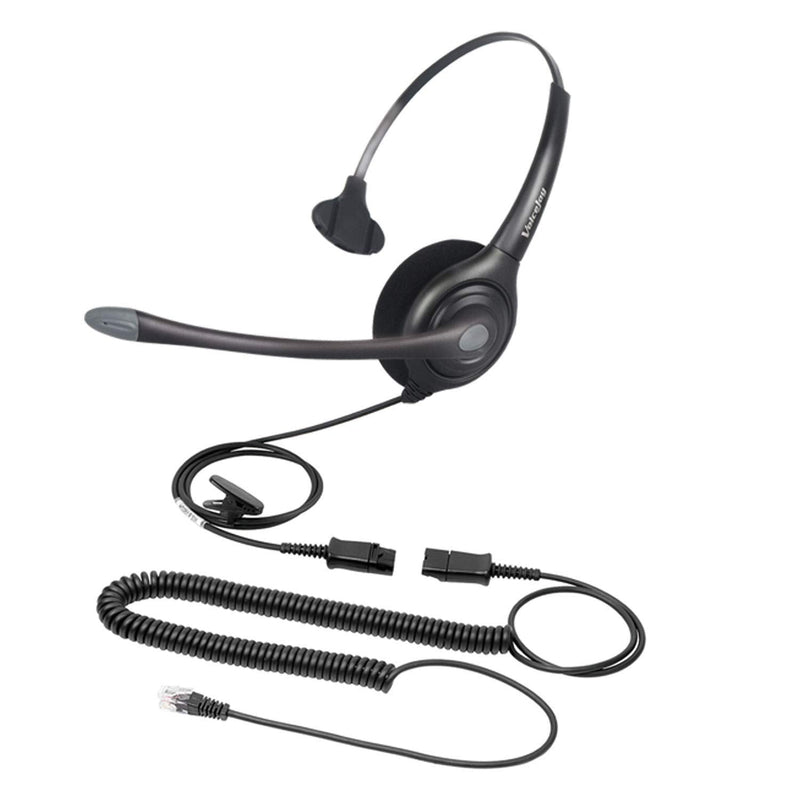 [AUSTRALIA] - VoiceJoy QD Headset with Microphone RJ9 Plug for Cisco IP Phones 794X 796X 797X 69XX Series and 8811,8841,8851,8861,8941,8945,8961,9951,9971 etc Monaural headset-ONLY For Cisco Phones