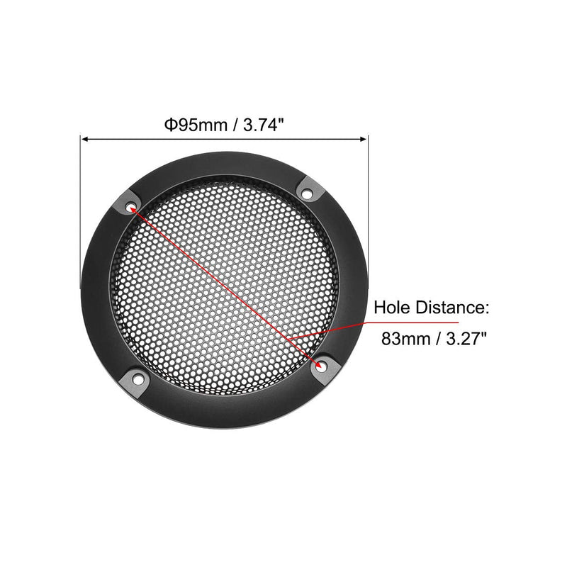  [AUSTRALIA] - uxcell Speaker Grill Cover 3 Inch 95mm Mesh Decorative Circle Subwoofer Guard Protector Black