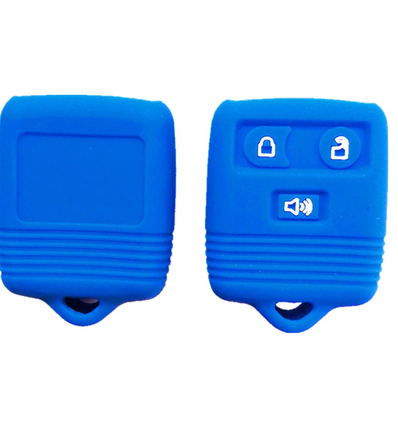  [AUSTRALIA] - Silicone Smart Key Fob Covers Case Protector Keyless Remote Holder for Ford F150 F250 F350 Explorer Ranger Escape Expedition Blue