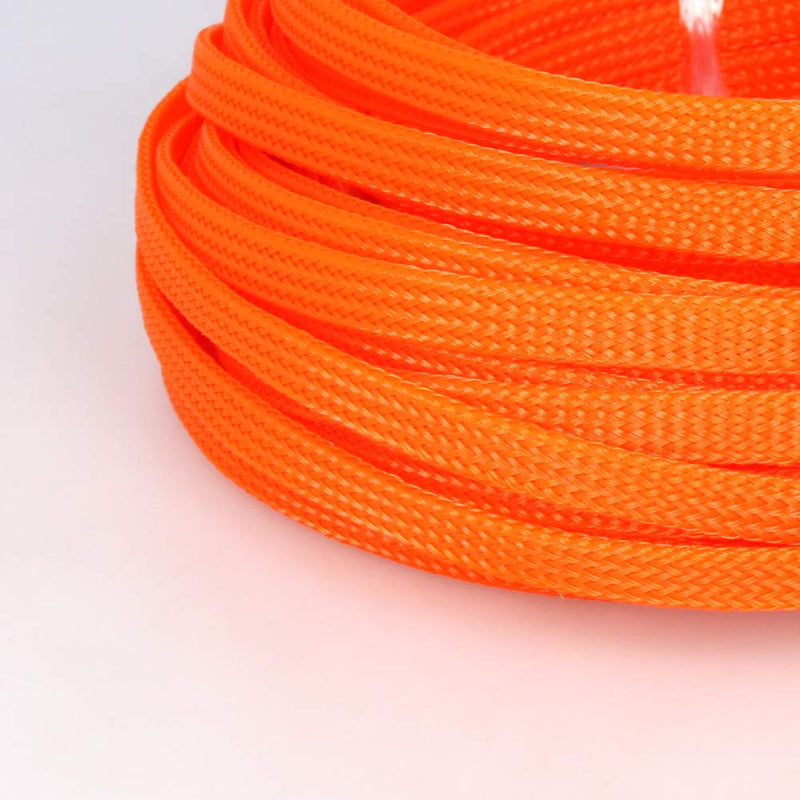  [AUSTRALIA] - Othmro 10m/32.8ft PET Expandable Braid Cable Sleeving Flexible Wire Mesh Sleeve Orange
