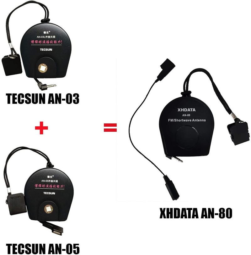  [AUSTRALIA] - XHDATA AN-80 Shortwave Reel Antenna FM SW External Antenna Whip Antenna to Improve Signal Reception Suitable for FM SW Radio Small