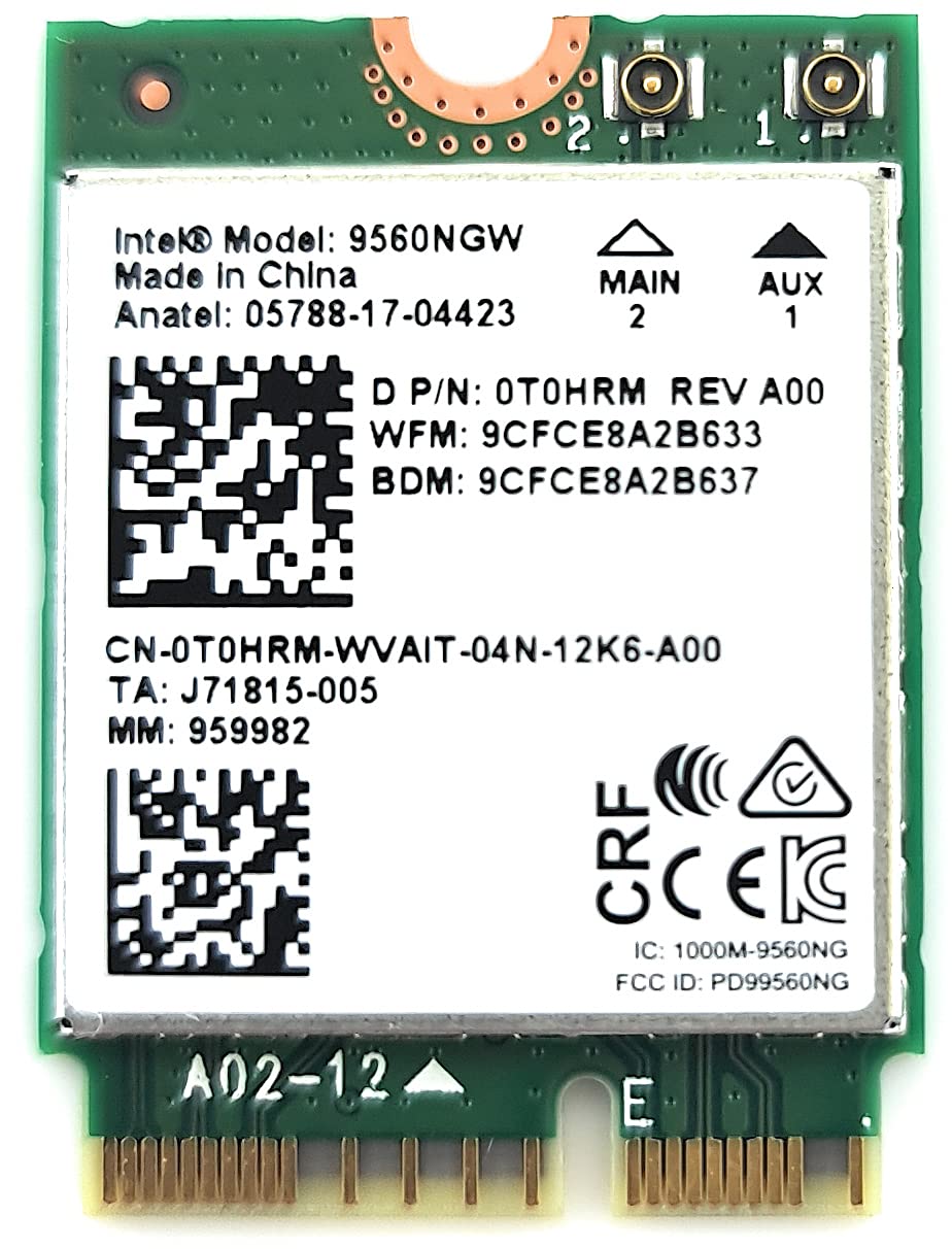  [AUSTRALIA] - Intel Wireless-AC 9560, M.2 2230, 2X2 Ac+Bt, Gigabit, No Vpro (9560.NGWG.NV)