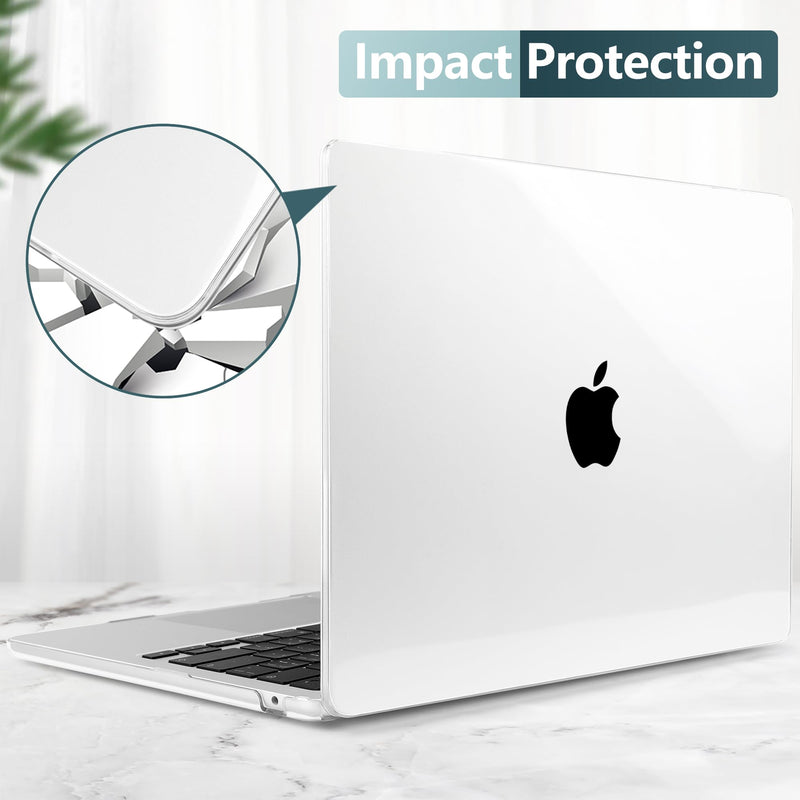  [AUSTRALIA] - DONGKE M2 MacBook Air 15 Inch Case 2023 A2941, Plastic Hard Shell with Keyboard Cover & Screen Protector for MacBook Air 15" with M2 Chip & Liquid Retina Display Touch ID - Crystal Clear