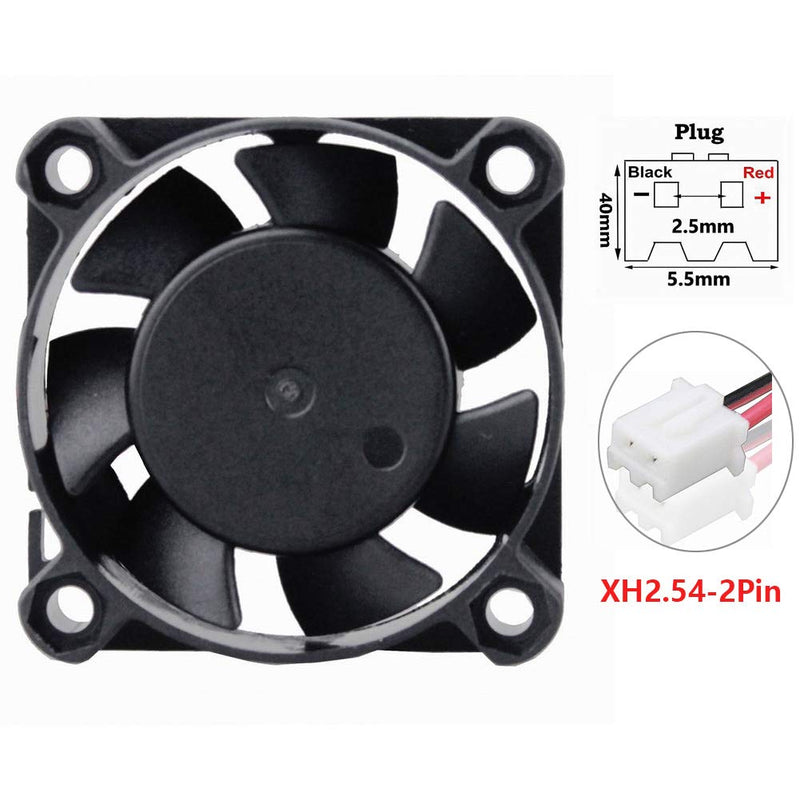  [AUSTRALIA] - 2 Packs Wathai 40mm x 40mm x 10mm 5V Brushless DC Cooling Case Fan