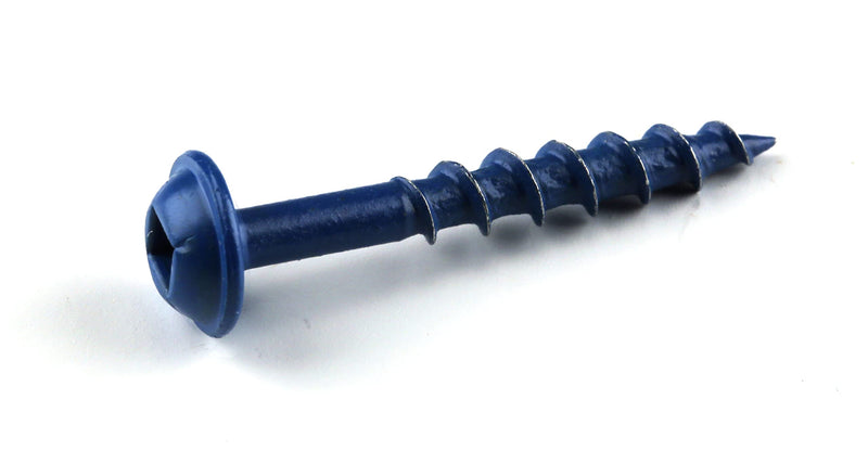  [AUSTRALIA] - Kreg SML-C125B-100 Blue-Kote Weather Resistant Pocket Screws, 1-1/4-Inch, #8 Coarse Thread, Maxi-Loc Head, (100 Count)