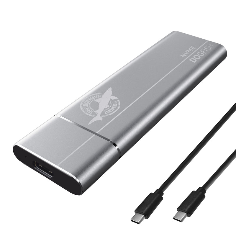  [AUSTRALIA] - Dogfish Portable External SSD 256GB up to 2400MB/s 3D NAND NVMe Pcie M.2 Aluminum USB 3.1 Type C Ultralight Solid State Drives for Mac, Desktop, PC, Laptop External SSD(Pcie)