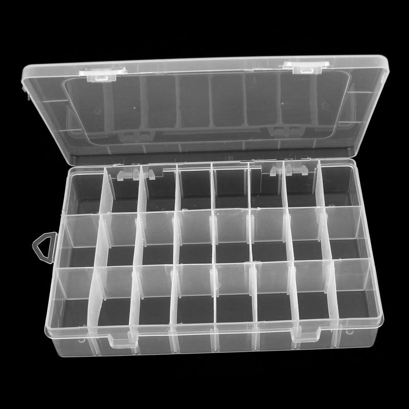  [AUSTRALIA] - Uxcell a15082600ux0045 White Plastic 24 Section Electrical Components Storage Organizer 2Pcs,