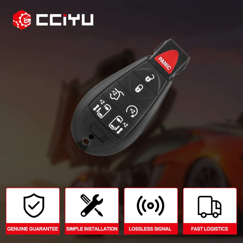 cciyu 1X Replacement Keyless Entry Remote Control Car Key Fob 7 Buttons Replacement for 08 09 10 11 12 13 14 for V olkswagen Routa for D odge Grand Caravan for C hrysler Town Country 56046708AA - LeoForward Australia