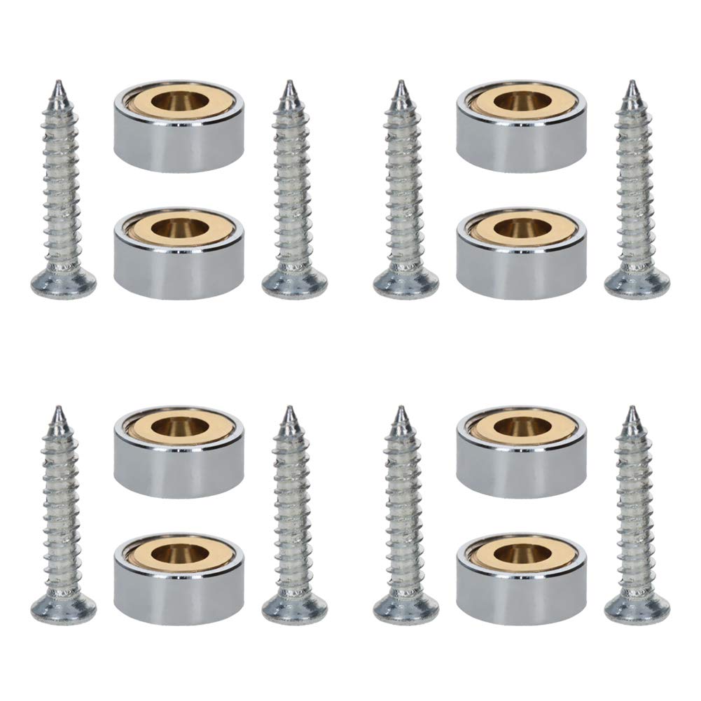  [AUSTRALIA] - MroMax 8PCS Mirror Screw Decorative Cap Nail 12mm/0.47" Cap Diameter Stainless Steel Brushed Stainless Steel