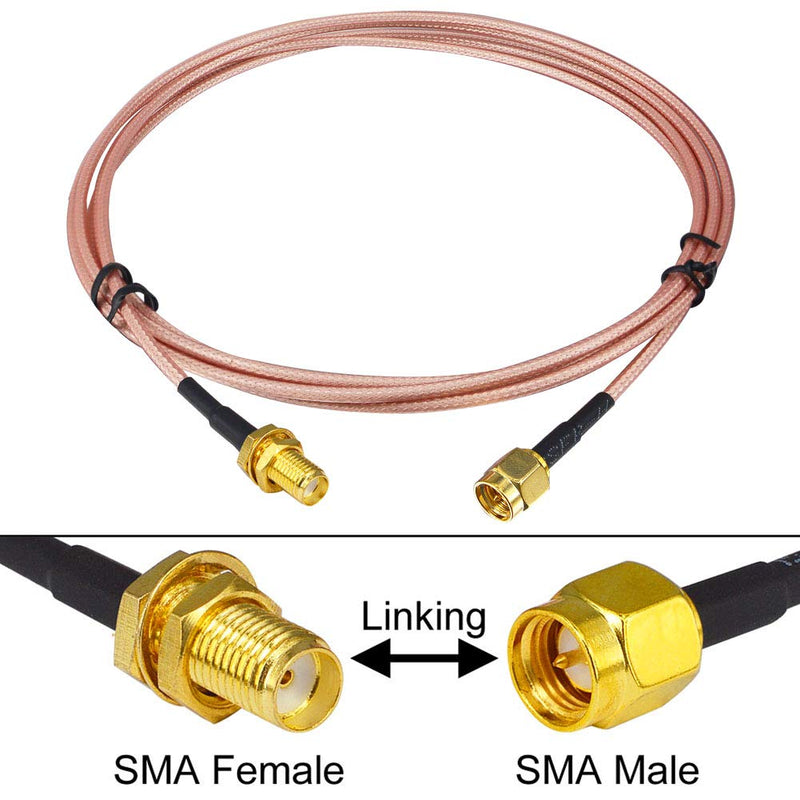 Nisaea Radio Antenna Extension Cable 3ft/1m SMA Male to SMA Female Low Loss Coalxial Jumper Cable RG316 for HT SDR Dongle Security System Antenna Extender - LeoForward Australia