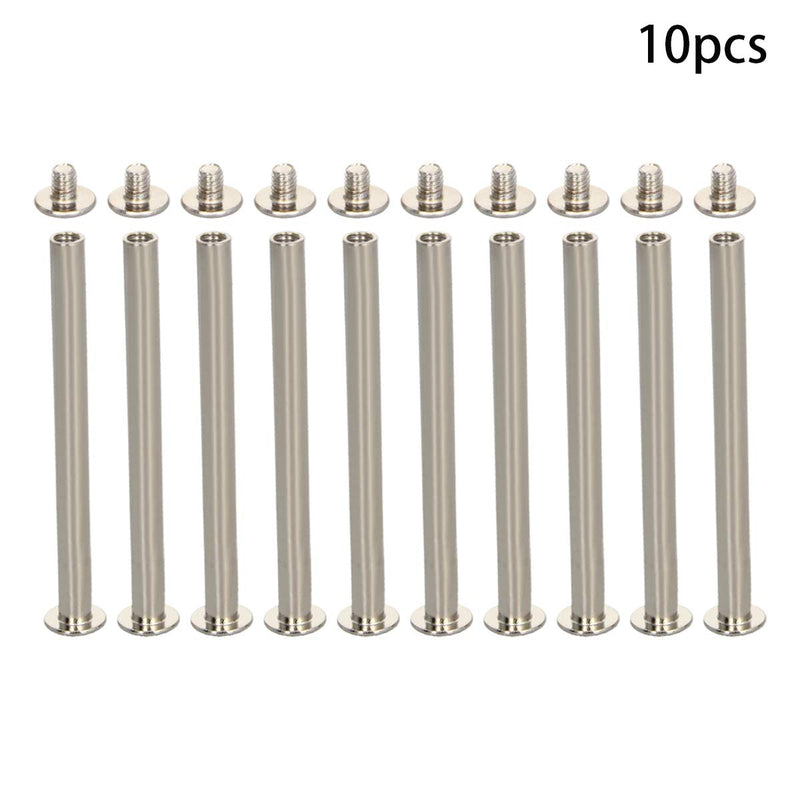  [AUSTRALIA] - MroMax M4,10PCS Butt Screw, Screw,Carbon Steel Screw Binding Screws Posts for Scrapbook Photo Albums Binding and Leather Saddles Purses Belt Repair 10PCS M4x60