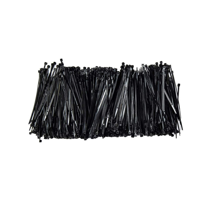  [AUSTRALIA] - ZipTie.com 8-inch Black Multi-Purpose Cable Tie, 40-lb Tensile Strength, 500-Pack 8-inch, 40 lb