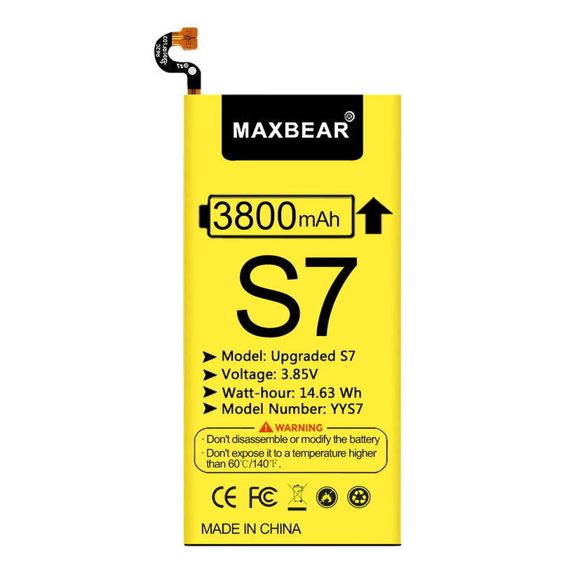Galaxy S7 Battery, (Upgraded) MAXBEAR 3800mAh 3.85V Li-Polymer Replacement Battery EB-BG930ABE for Samsung Galaxy S7 SM-G930 G930V (Verizon),G930T,G930A,G930P with Repair Tool Kit - LeoForward Australia