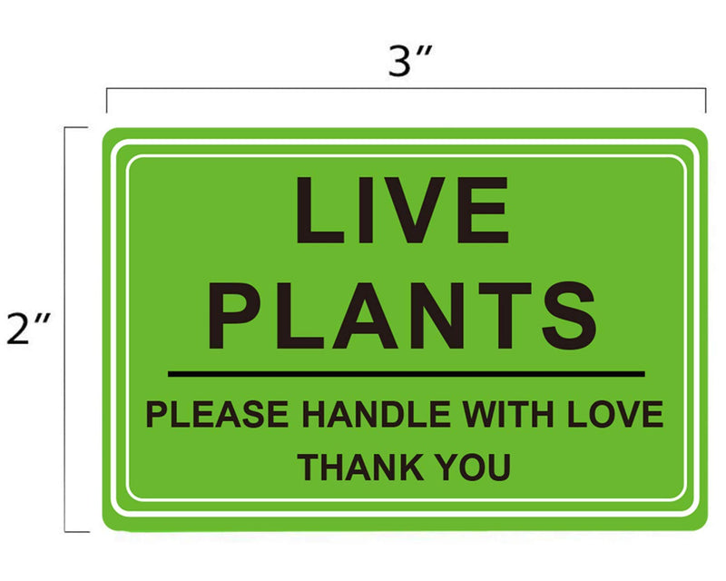 Green Live Plants Stickers for Shipping 2x3 inch Please Handle with Love Stickers Fragile Shipping Labels for Warehouse Pallet 250 pcs per roll Green 2 x 3 inch - LeoForward Australia