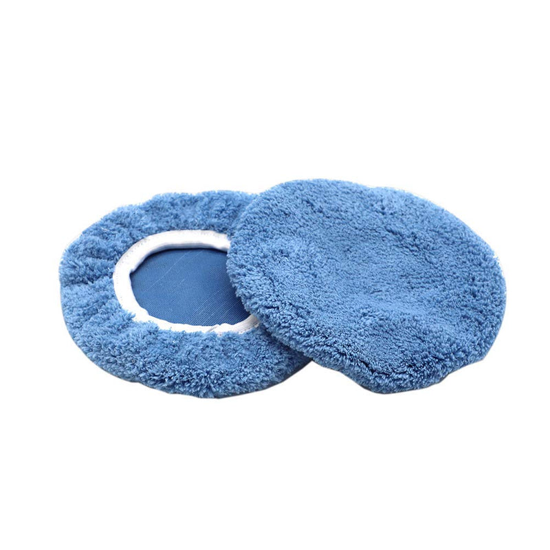 [AUSTRALIA] - AUTDER 6 Pcs Polisher Pad Bonnet - (7 to 8 Inches) - Buffing Pad Cover Coral Fleece - Car Polishing Bonnet for Car Polisher - Blue 7-8 Inches