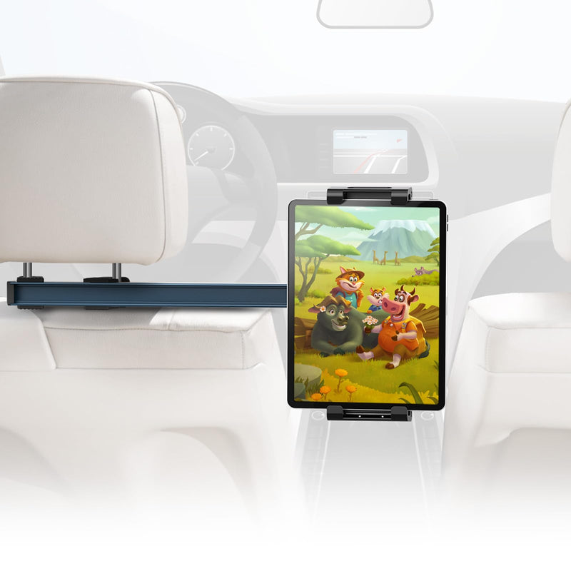  [AUSTRALIA] - ULANZI Tablet Holder for Car, iPad Holder for Car Backseat, Headrest Tablet Mount Road Trip Essentials for Kids, Compatible with iPad Pro, iPad Air, iPad Mini, Galaxy Tab, iPhone&4.7-12.9 Inch Devices