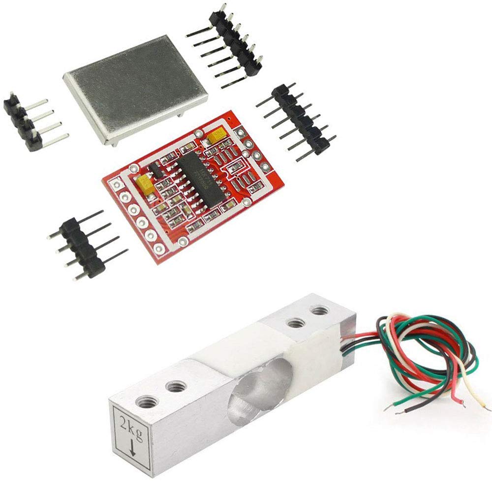  [AUSTRALIA] - Aihasd 2KG Digital Load Cell Weight Sensor Portable Electronic Kitchen Scales + HX711 AD Weighing Sensors Weighing Module Metal Sign for Arduino