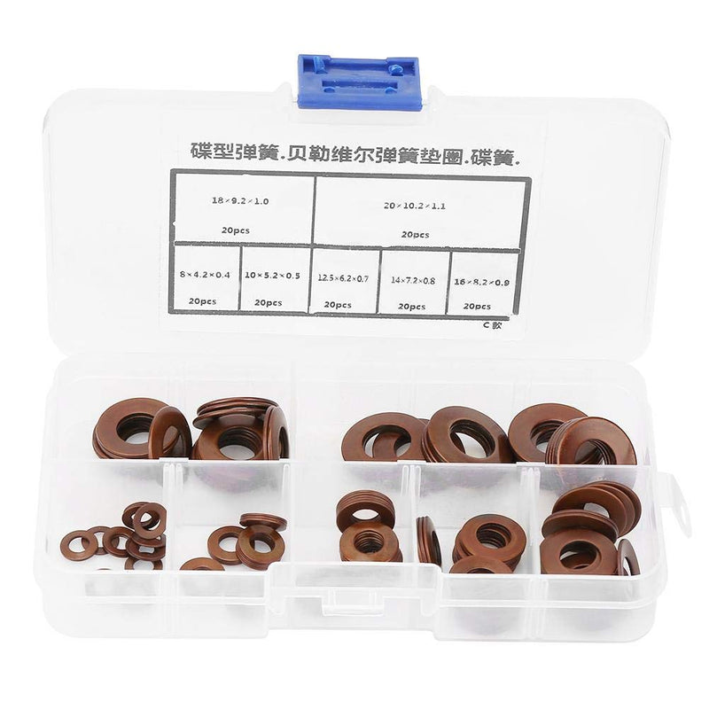  [AUSTRALIA] - 7 Sizes Belleville Stainless Steel Flat Compression Spring Disc Locking Washers Electrical Connection Assortment Set Bronze