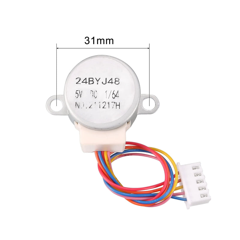  [AUSTRALIA] - uxcell 24BYJ48 DC 5V Reduction Stepper Motor Micro Reducer Motor 4-Phase 5-Wire 1/64 Reduction Ratio