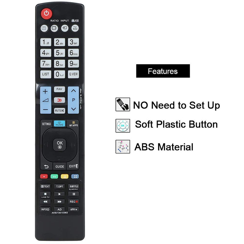 Gvirtue AKB73615362 Replacement Remote Control for LG 3D Smart Plasma LCD LED HDTV TV Suitable Models: AKB73615303, AKB73615362, AKB73615302, AKB73756542, AKB73615361, AKB73615362 - LeoForward Australia