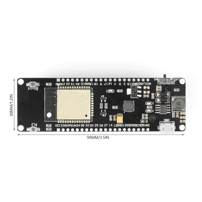  [AUSTRALIA] - ESP32 Development Board 2.4GHz Dual-Mode WiFi and Bluetooth Compatible Dual Cores Module for 18650 Battery 3.5x1.2in