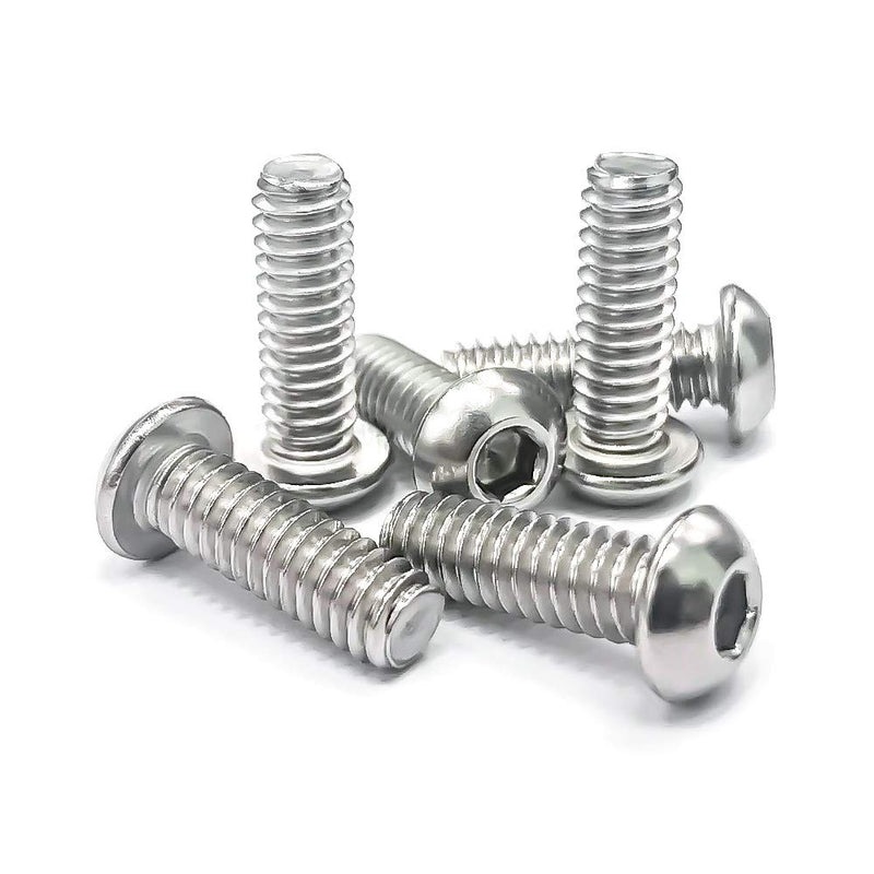  [AUSTRALIA] - 1/4-20 x 3/4" Button Head Socket Cap Bolts Screws, 304 Stainless Steel 18-8, Allen Hex Drive, Bright Finish, Fully Machine Thread, Pack of 25 1/4-20 x 3/4