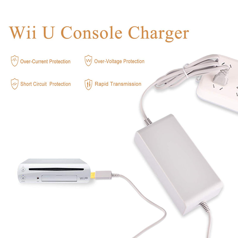  [AUSTRALIA] - Console Charger for Wii U, AC Adapter Power Supply Replacement for Nintendo WiiU Console (Not Compatible with Nintendo Wii)