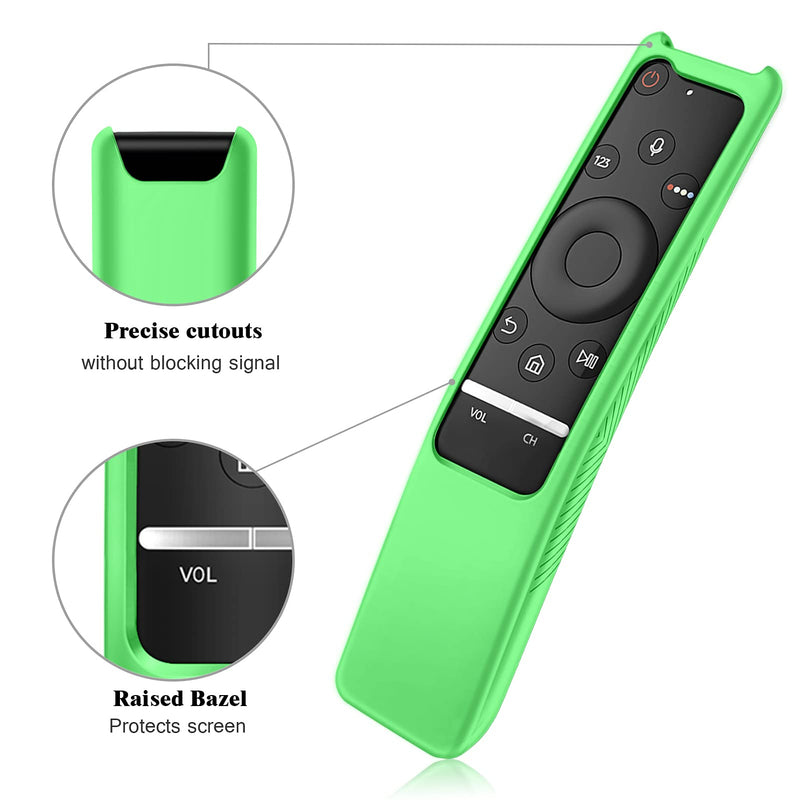 Fintie Protective Case Compatible Samsung Smart TV Remote Controller BN59 Series, CaseBot Light Weight Kids-Friendly Anti Slip Shock Proof Silicone Cover, Green-Glow in The Dark - LeoForward Australia