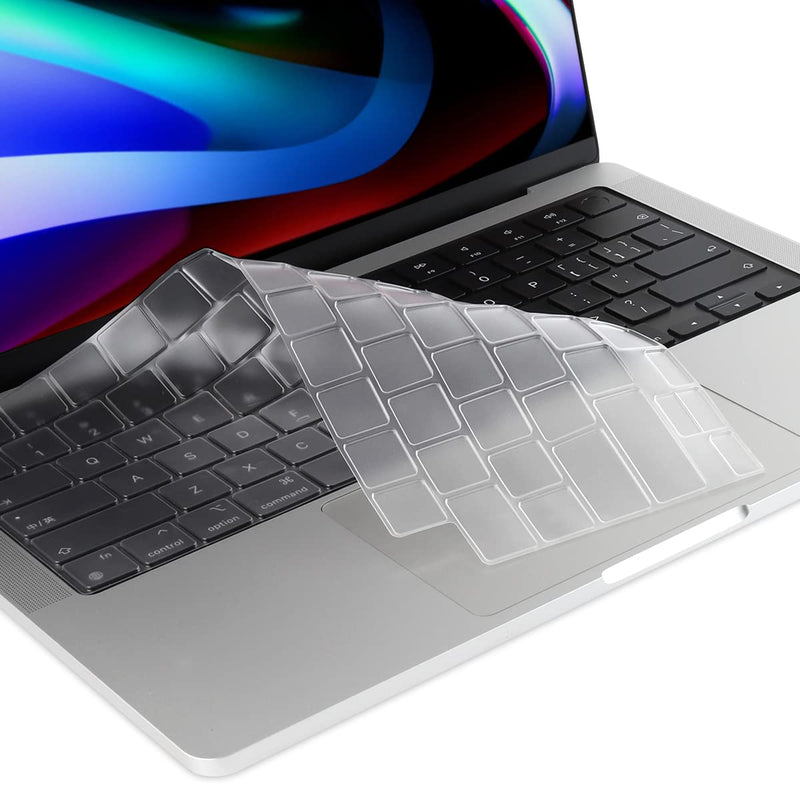  [AUSTRALIA] - DONGKE Premium Ultra Thin TPU Keyboard Cover, Compatible with MacBook Pro 14 inch 2021 (A2442 M1 Pro/Max) & MacBook Pro 16 inch 2021 (A2485 M1 Pro/Max), Clear