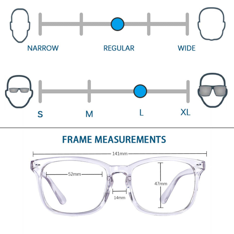  [AUSTRALIA] - MAXJULI Blue Light Blocking Glasses,Computer Reading/Gaming/TV/Phones Glasses for Women Men 6100 Translucent