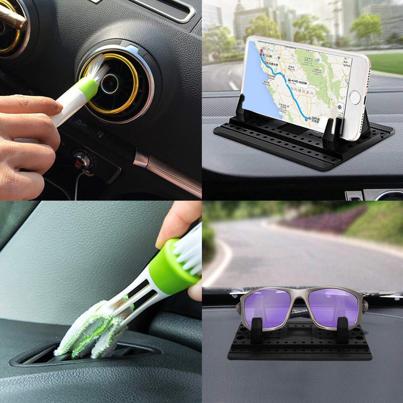  [AUSTRALIA] - FineGood Phone Holder for Car with Air Vent Brush, Universal Silicone Car Cellphone Mount Antislip Vehicle Mobile Phone GPS Mounting Mat