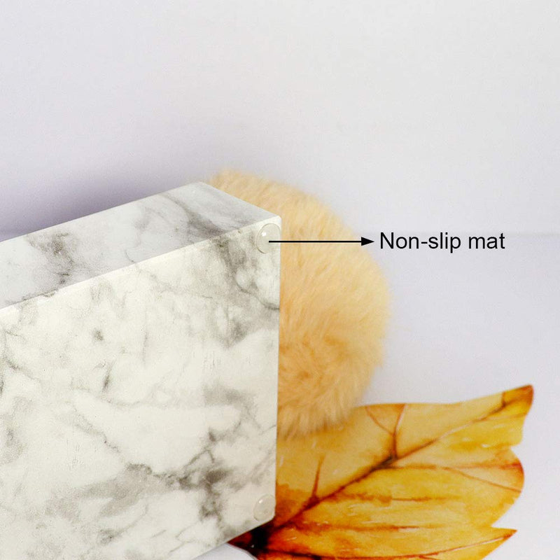  [AUSTRALIA] - MultiBey Sticky Notes Pad Holder Memo Dispensers Rose Gold with Marble White Texture Desk Supplies Organizer Accessories (Gold)