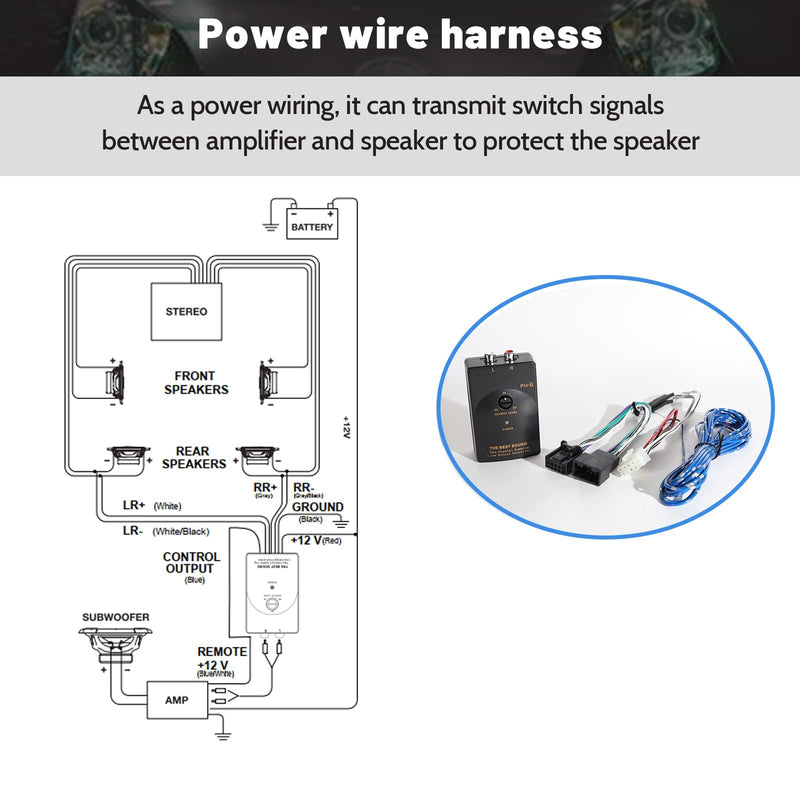  [AUSTRALIA] - NuIth Add an Amplifier Subwoofer Adapter Interface to Factory OEM Car Radio Select for Toyota Tacoma Corolla Tundra 2019-2021 w/Remote Turn on Wire 2 Channel RCA Line Output Converter Non JBL System