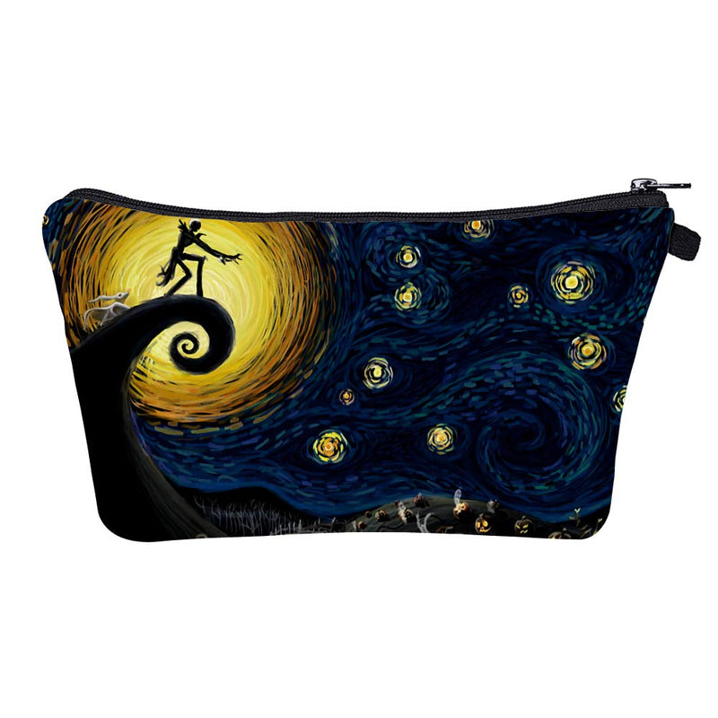 Cosmetic Bag MRSP Makeup bags for women,Small makeup pouch Travel bags for toiletries waterproof Dead The Nightmare Before Christmas (The Starry Night) The Starry Night - LeoForward Australia